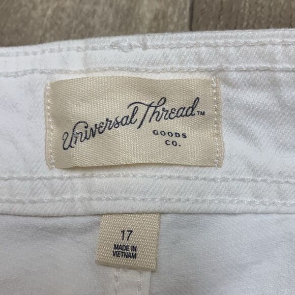 NWT Universal Thread High Rise Wide Leg Comfort Stretch White Ankle Jeans - Picture 6 of 9